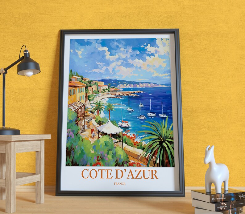 Cote D'azur Poster Cote D'azur Wall Art French Riviera Poster Art Cote ...