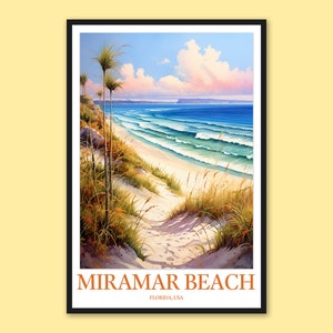 Miramar Beach Wall Decor Miramar Beach Poster Miramar Beach Print Art Miramar Beach Wall Art Miramar Beach Travel Art Miramar Beach Florida