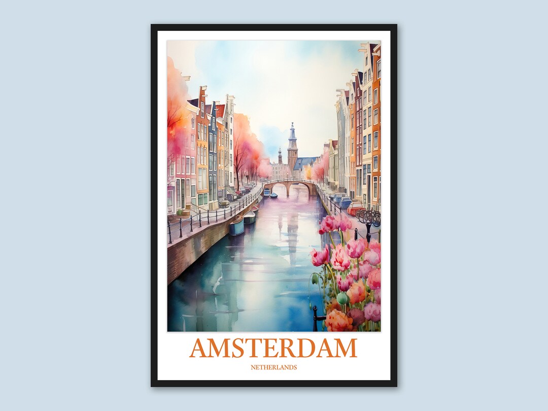 Amsterdam Print Art Amsterdam Wall Art Amsterdam Poster Amsterdam Wall ...