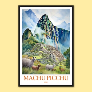 Machu Picchu Travel Poster: Peru Wall Art
