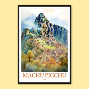 Machu Picchu Travel Poster: Peruvian Wall Art