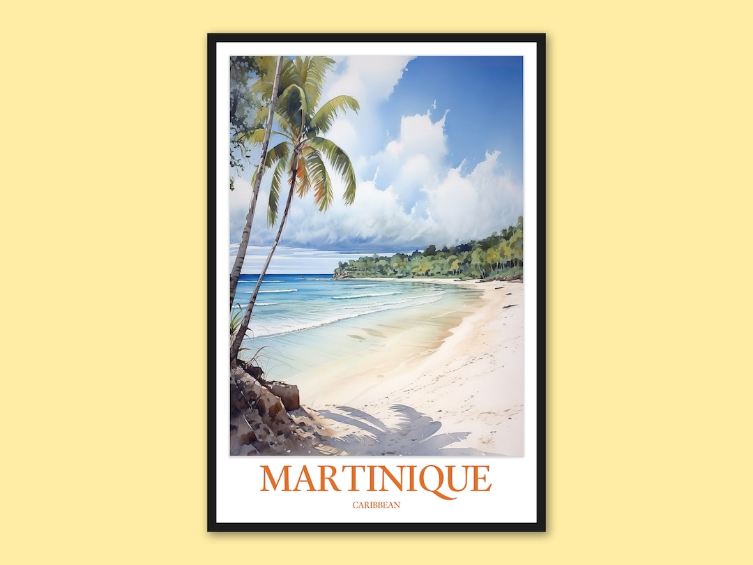 Martinique Poster Martinique Travel Print Wall Art Martinique Print ...