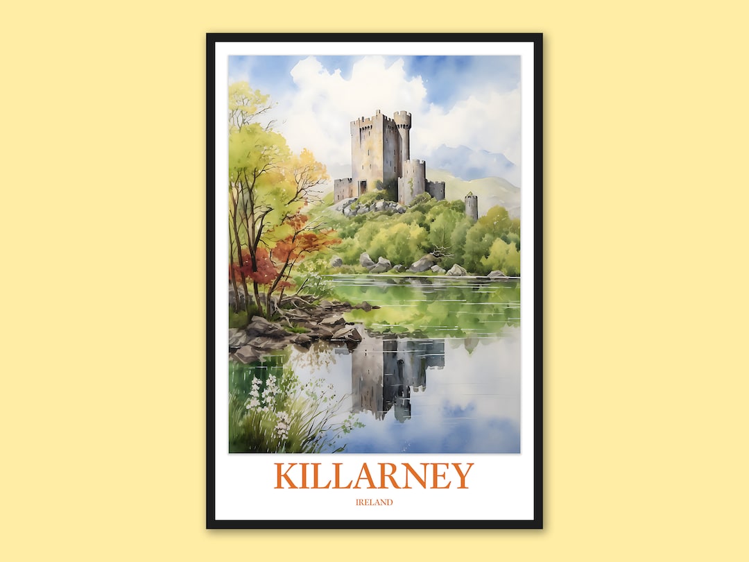 Killarney Ireland Print: Ross Castle Travel Poster - Etsy