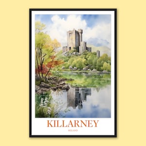 Killarney Travel Wall Art Killarney Poster Killarney Wall Art Killarney Print Art Killarney Wall Decor Ireland Wall Art Ross Castle Poster