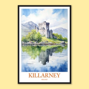 Killarney Wall Art Killarney Poster Killarney Print Art Killarney Wall Decor Killarney Travel Wall Art Ireland Wall Art Ross Castle Poster