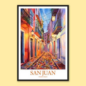 San Juan Travel Print: Puerto Rico Wall Art