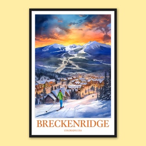 Breckenridge Colorado reisposterkunst