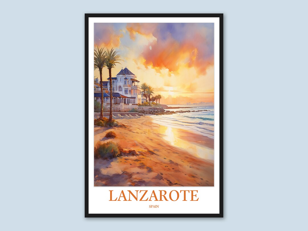 Lanzarote Print Lanzarote Island Poster Lanzarote Travel Wall Art