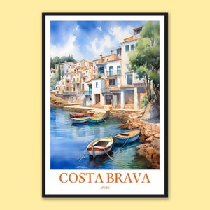 Costa Brava Travel Poster: Spain Wall Art Print