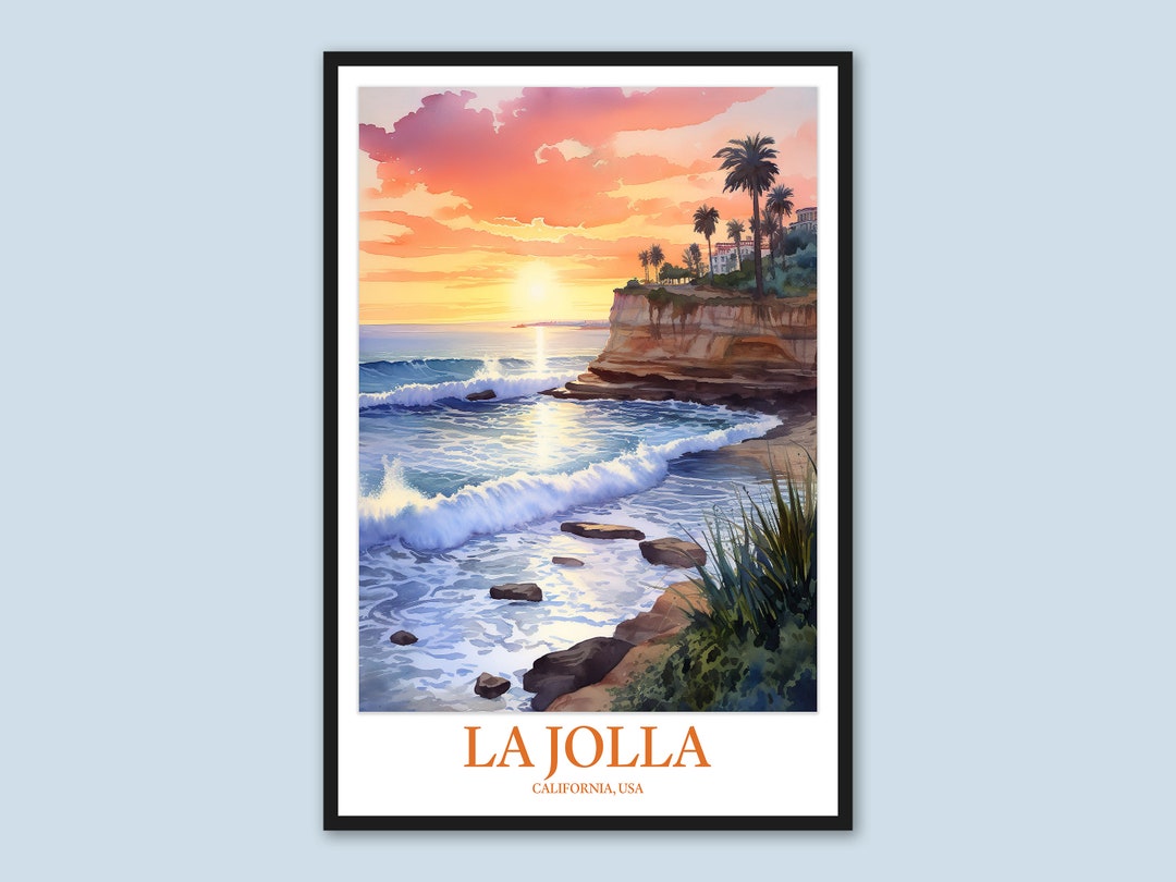 La Jolla Wall Art La Jolla Poster La Jolla Print Art La Jolla Etsy