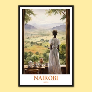 Nairobi Kenya Travel Poster: Scenic Landscape Art Print