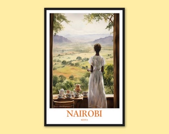 Nairobi Wall Decor Nairobi Print Art Nairobi Poster Nairobi Wall Art Nairobi Travel Wall Art Kenya Wall Art Nairobi Gift Nairobi Art Lover