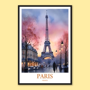 Paris Eiffel Tower Print: France Travel Wall Art