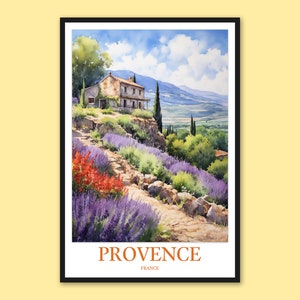 Provence Wall Art Provence Poster Provence Print Art Provence Wall Decor Provence Travel Wall Art Provence Gift Provence Lavender Poster