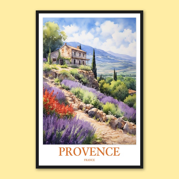 Art mural Provence Affiche Provence Impression Provence Art Provence Décoration murale Provence Art mural de voyage en Provence Cadeau Provence Provence Lavande affiche