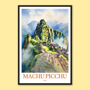 Machu Picchu Travel Poster: Peru Wall Art Print