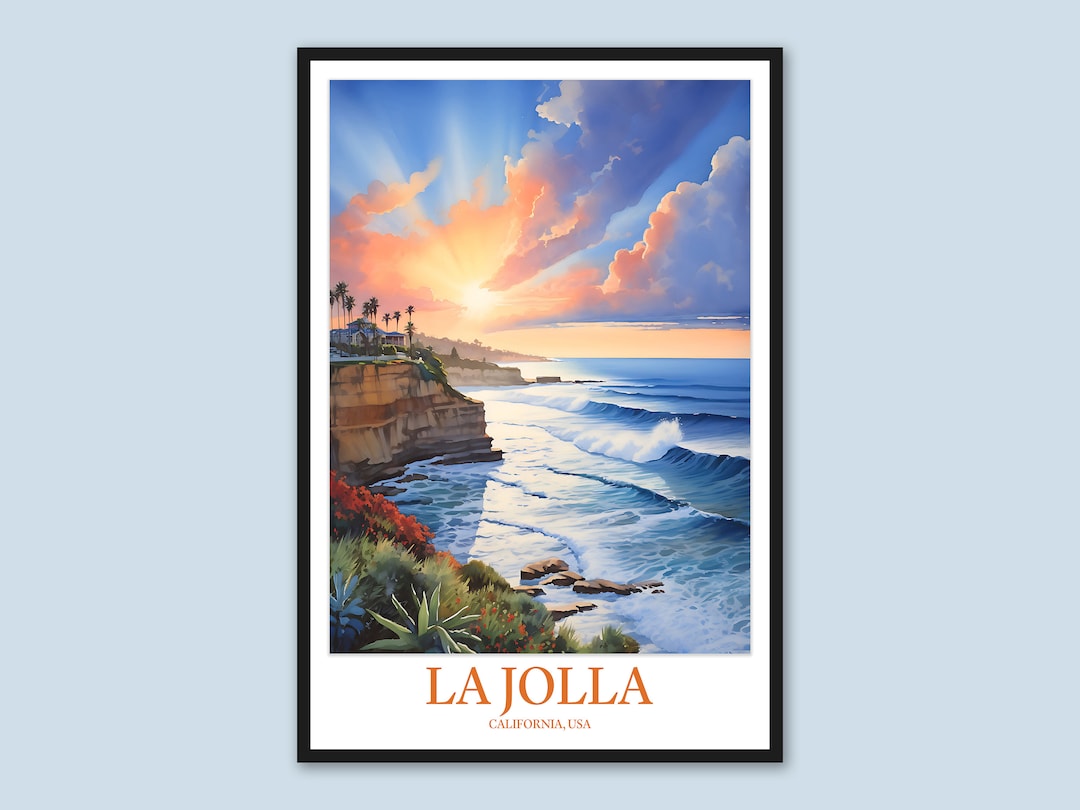 La Jolla Wall Art La Jolla Poster La Jolla Print Art La Jolla Etsy