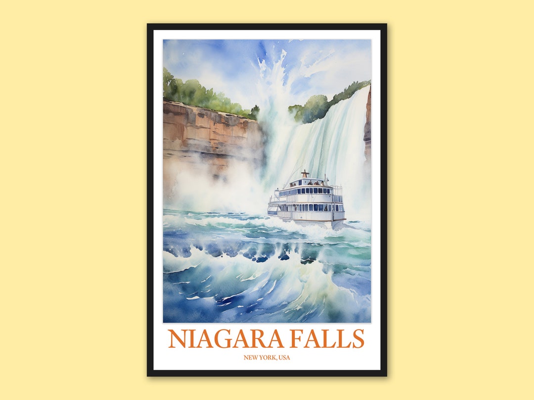 Niagara Falls Print Art Niagara Falls Poster Niagara Falls Wall Art ...