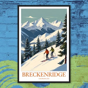 Breckenridge Poster Breckenridge Print Art Breckenridge Wall Decor Breckenridge Wall Art Colorado Art Breckenridge Gift Breckenridge Skiing