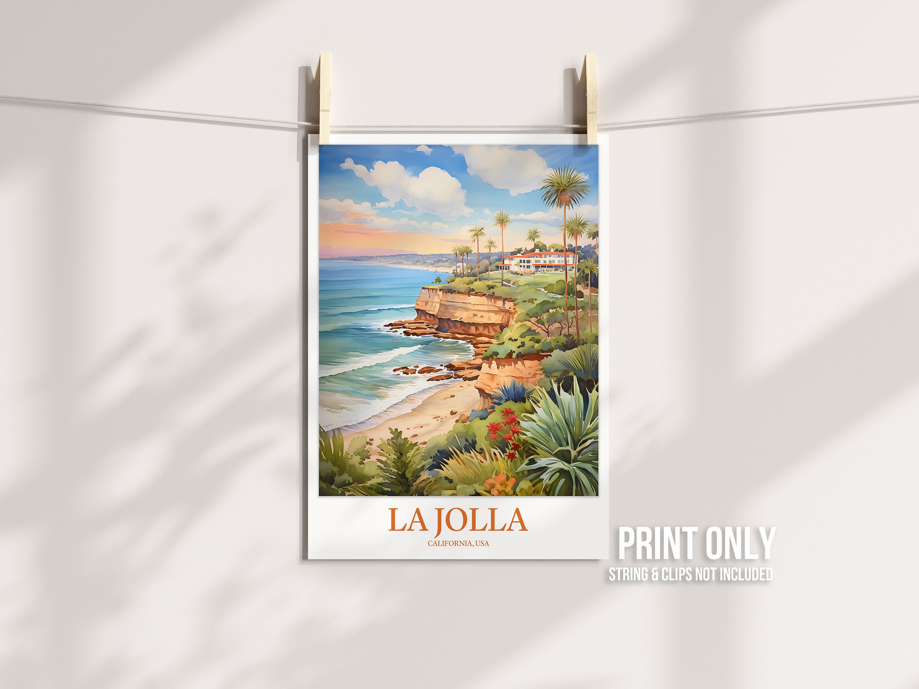 La Jolla Wall Art La Jolla Print Art La Jolla Poster La Jolla Wall