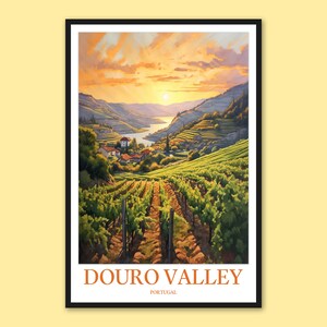 Douro Valley Poster Douro Valley Wall Art Douro Valley Vineyard Print Wall Decor Travel Wall Art Portugal Wall Art Douro Valley Gift Lover