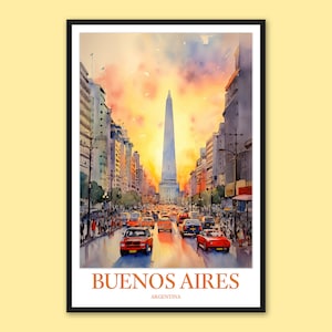 Buenos Aires Travel Poster: Argentina Wall Art