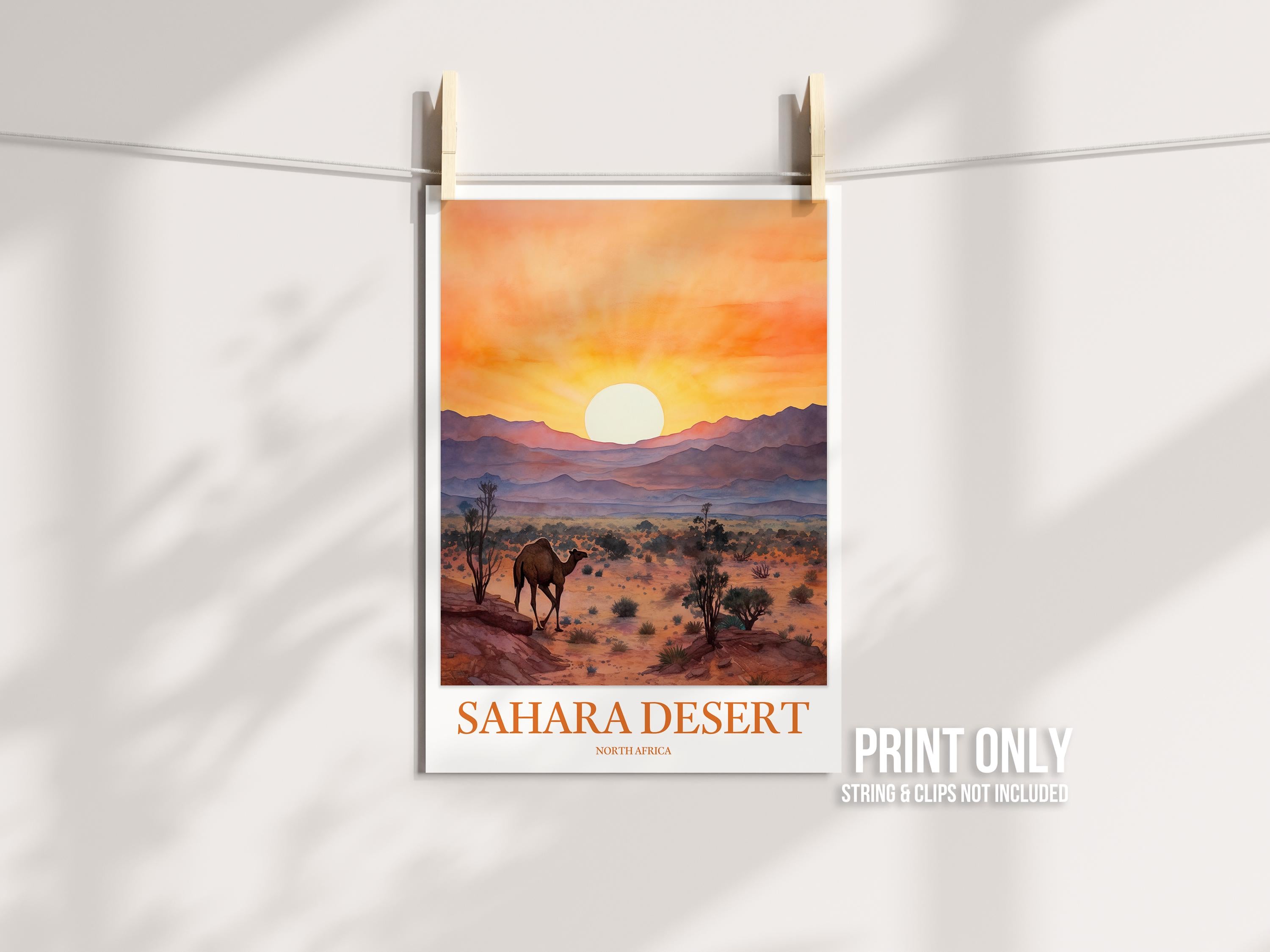 Sahara Desert Travel Poster: North Africa Wall Art - Etsy