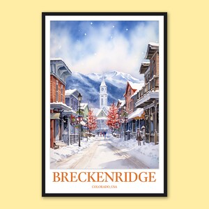 Breckenridge Colorado Art Print: winterreisposter