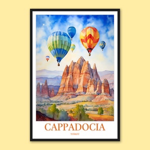 Cappadocia Poster Cappadocia Wall Art Cappadocia Print Art Cappadocia Wall Decor Cappadocia Travel Wall Art Turkey Wall Art Cappadocia Lover