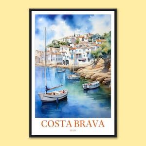 Costa Brava Travel Poster: Spain Wall Art
