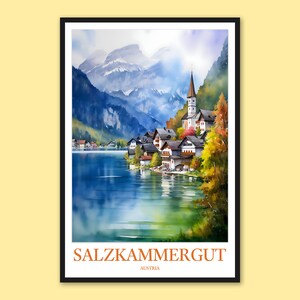 Salzkammergut Wall Art Salzkammergut Poster Salzkammergut Print Art Salzkammergut Wall Decor Austria Wall Art Salzkammergut Gift Art Lover