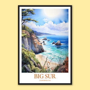 Big Sur Print Art Big Sur Wall Art Big Sur Poster Big Sur Wall Decor Big Sur Travel Wall Art California Wall Art Bixby Creek Big Sur Lover