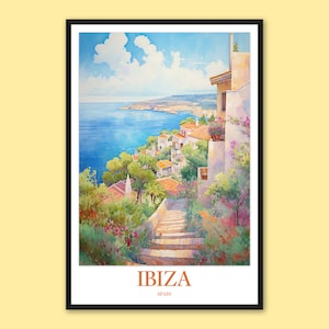 Ibiza Print Art Ibiza Travel Wall Art Ibiza Poster Ibiza Wall Art Ibiza Wall Decor Spain Wall Art Ibiza Gift Ibiza Art Ibiza Island Lover