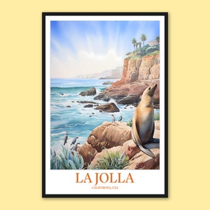 La Jolla Print Art La Jolla Poster La Jolla Wall Art La Jolla Wall Decor La Jolla Travel Wall Art San Diego Art La Jolla Art La Jolla Cove