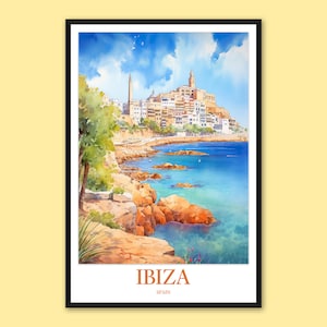 Ibiza Travel Wall Art Ibiza Poster Ibiza Print Art Ibiza Wall Art Ibiza Wall Decor Spain Wall Art Ibiza Gift Ibiza Art Ibiza Island Lover