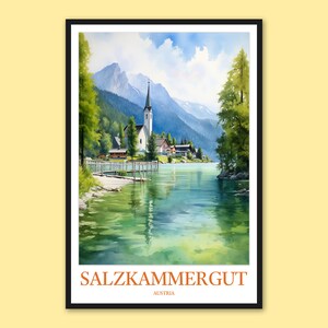 Salzkammergut Print Art Salzkammergut Poster Salzkammergut Wall Art Salzkammergut Wall Decor Austria Wall Art Salzkammergut Lake Gift Art