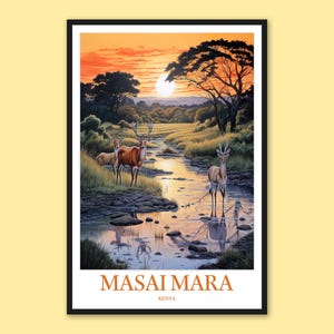 Masai Mara Travel Print: Kenya Wall Art