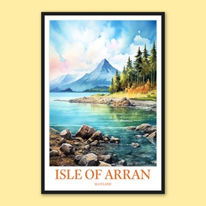 Isle of Arran Travel Poster: Scotland Wall Art