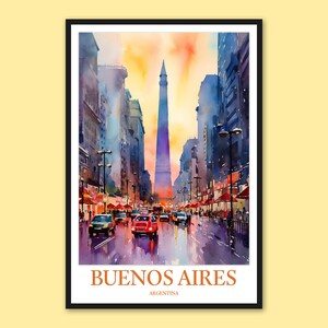 Buenos Aires Travel Poster: Argentina Wall Art