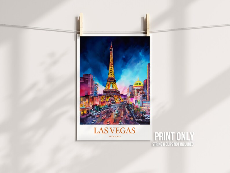 Las Vegas Wall Art Las Vegas Strip Poster Las Vegas Print Las Etsy