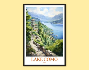 Lake Como Travel Print: Italy Wall Art Poster