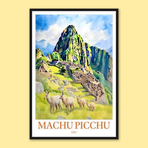 Machu Picchu Travel Poster: Peru Wall Art