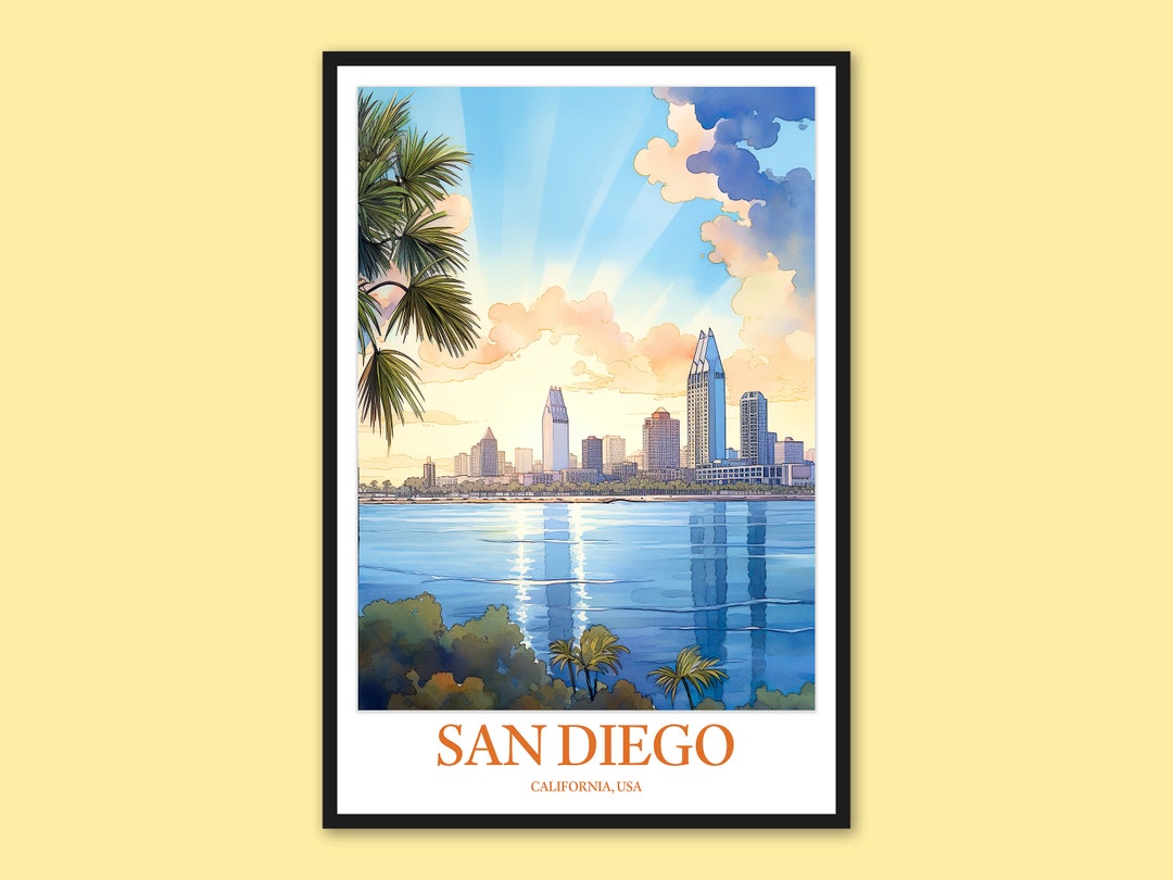 San Diego Poster San Diego Wall Art San Diego Print Art San Diego Wall ...