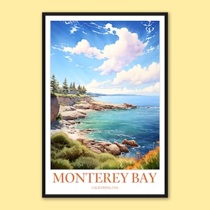 Monterey Bay Travel Poster: Coastal California Wall Art