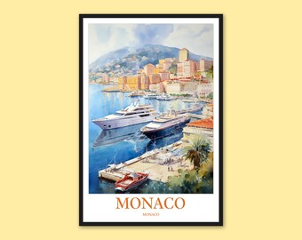 Monaco Travel Poster: Monte Carlo Wall Art