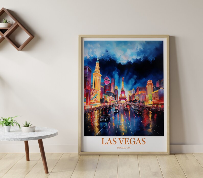 Las Vegas Print Las Vegas Strip Wall Art Las Vegas Poster Las Vegas Wall Decor Las Vegas Travel