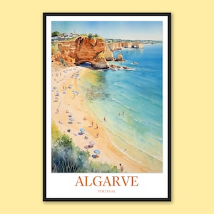 Algarve Beach Print Algarve Artwork Ponta da Piedade Wall Decor Algarve Poster Algarve Wall Art Algarve Travel Wall Art Portugal Gift Lover