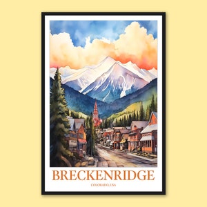 Breckenridge Colorado reisposter kunstafdruk