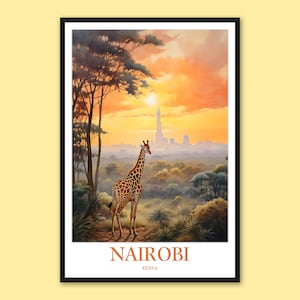 Nairobi Travel Poster: Kenya Wall Art Print