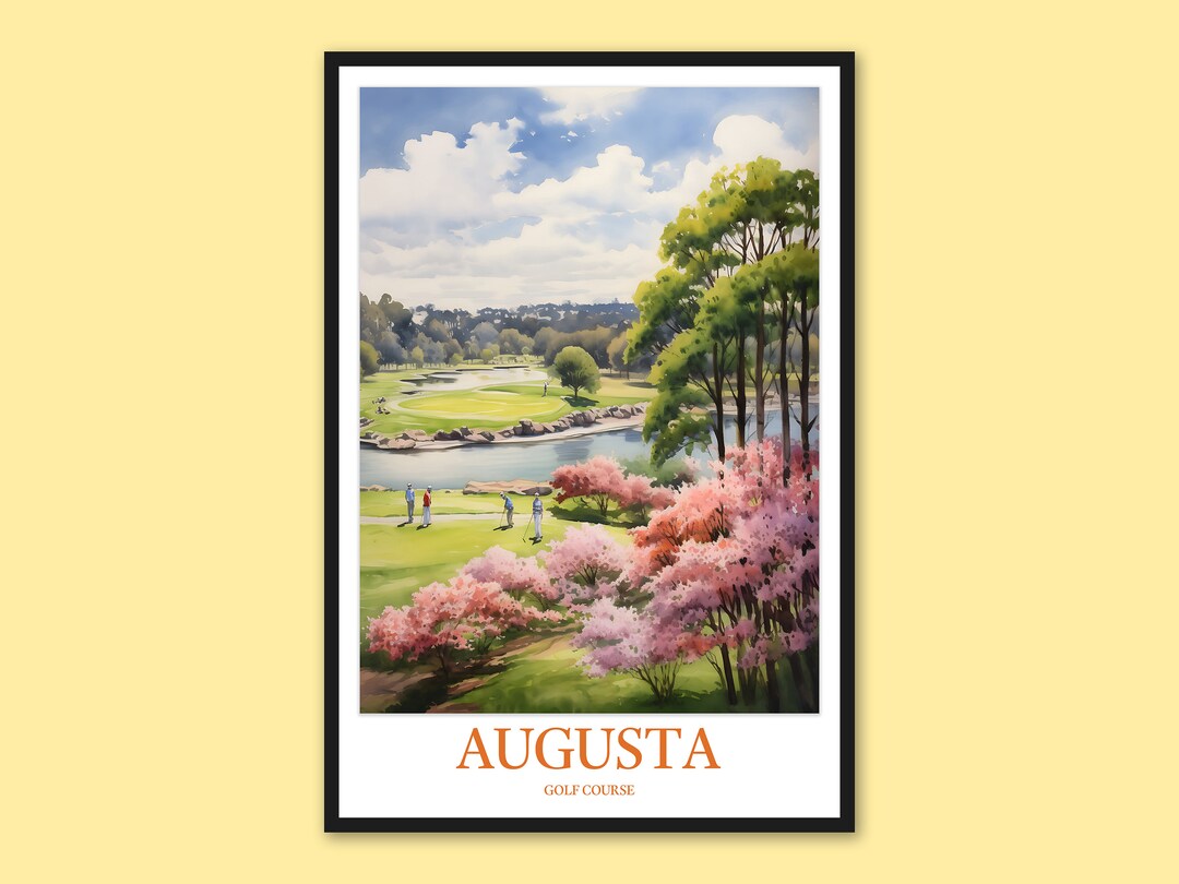 Augusta Golf Course Travel Poster: Framed Wall Art - Etsy